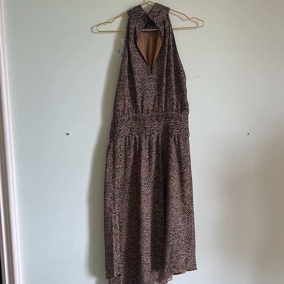 Joie Kehlani Oak Halter Neck Sleeveless Asymmetrical Animal Print Dress Sz6 NWT - Picture 9 of 10